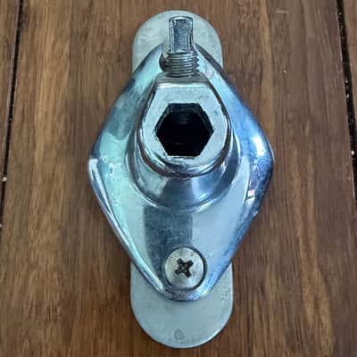 Vintage Hexagon Drum Mount Bracket with Back Plate 1960s - Chrome image 3