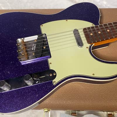 NEW! Fender Custom Shop Flamethrower Telecaster Custom - Journeyman Relic - Modern Specs - Texas Special Pick-Ups - AAAA Flamed Neck - Purple Sparkle - Authorized Dealer - 7.6lbs - G06941 image 4