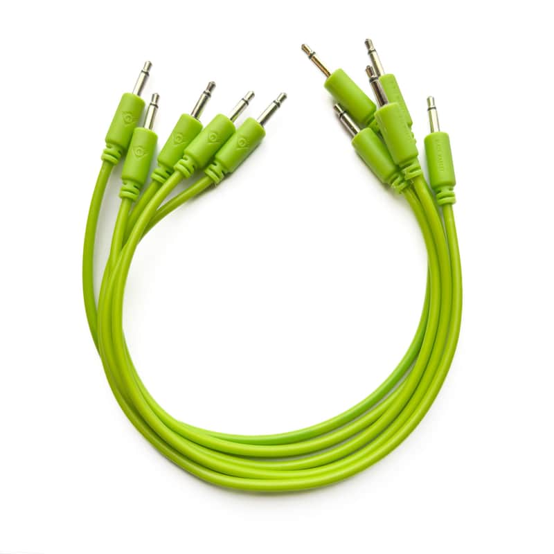 Black Market Modular Eurorack Patch Cables (25cm - Glow in the dark - 5 Pack) image 1
