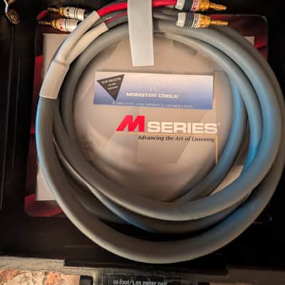 Monster Cable M-Series M1.4s Biwire 10ft Speaker Cables Pair MINT CIB Case image 4