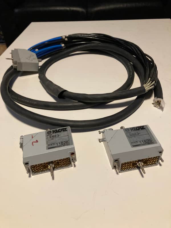 3x EDAC 56 Pin Connectors, as used with ADAT Machines, and short Multicore Cable image 1