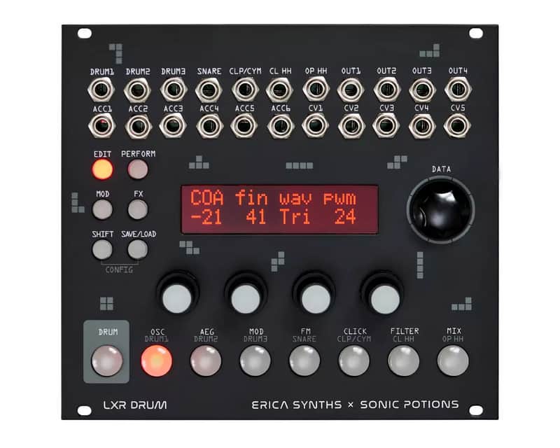 Erica Synths LXR 7 Voice Percussion Synthesizer Drum Module image 1