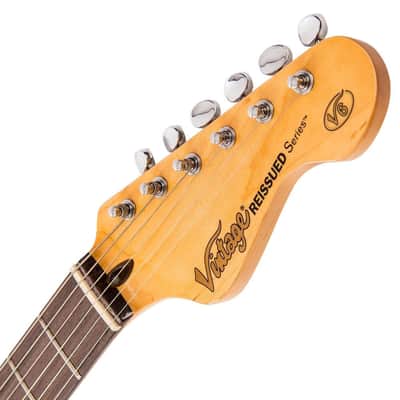 Vintage V6 ReIssued Electric Guitar ~ Laguna Blue image 10