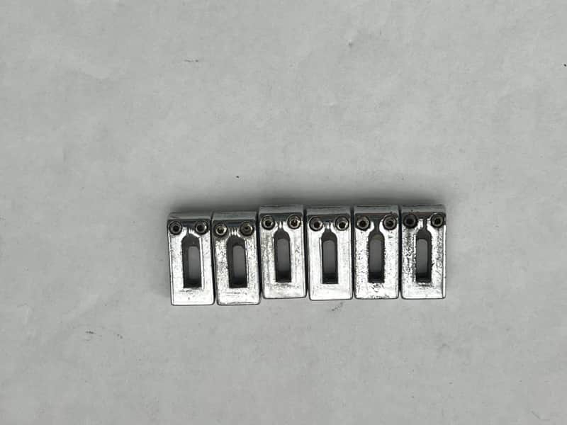 Saddles for Vintage 1970s Fender Telecaster Deluxe / Thinline - full set of 6 image 1