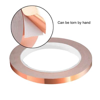 4 Pack Copper Foil Tape with Conductive Adhesive 4 Sizes (0.2/0.24/0.3/0.4Inch) x22Yards Copper Tape for Stained Glass Guitar Crafts Electrical Repairs Grounding image 2