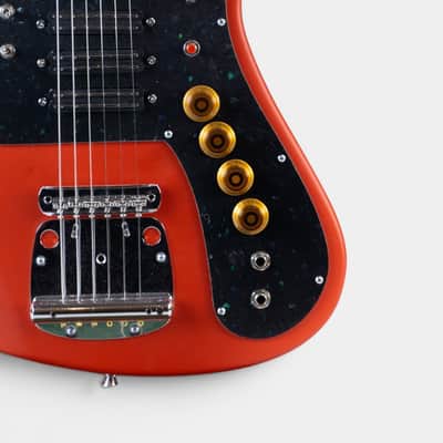Stella Style Custom Electric Guitar Vintage Soviet USSR Stereo Retro Design image 6