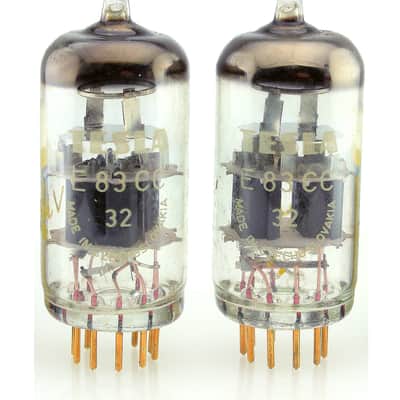 Matched Pair 1973 Tesla E83CC ECC83 ECC803S Gold Pin NOS Military Vacuum Tubes image 3
