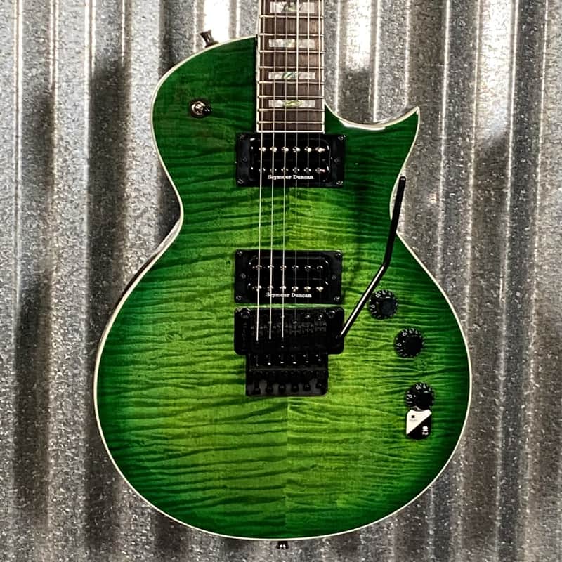 ESP LTD Alex Skolnick AS-1 Lime Burst Guitar & Case #0787 Used image 1