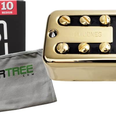 TV Jones TV Classic Plus Universal Mount Gold Bridge Pickup Bundle w/Strings and Cloth Bild 1