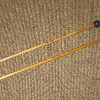 one pair new old stock A+ Mike Balter MB10AB (10AB) Hard Keyboard Mallets, 7/8" phenolic (plastic) round HEADS and natural birch HANDLES - mid to late 1990s (+ packaging) Unwound Series image 5
