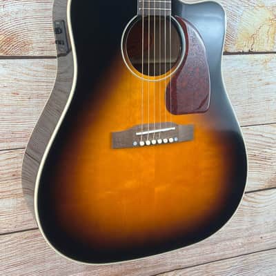 Epiphone Inspired by Gibson J-45 EC Acoustic-Electric Guitar - Aged Vintage Sunburst - copy image 3