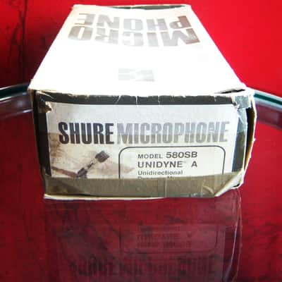 Vintage 1960's Shure 580SB dynamic cardioid microphone w accessories Low Z 515 545 SM57 image 3