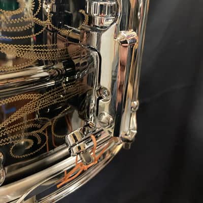 Pearl - 6.5x14" Sensi-Tone, Custom Eric Singer/KISS 30 Year Commemorative, Engraved Snare Drum, Signed  by all Members of KISS! image 13