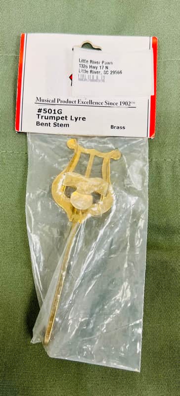 American Plating 501G Bent-Stem Trumpet Lyre 2010s - Brass-Lacquered image 1