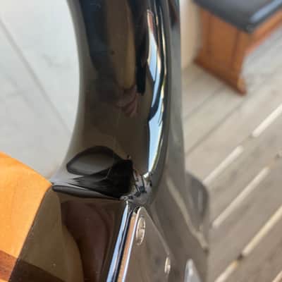 Fender  HSS Fat Strat limited edition black matching head stock Standard Stratocaster with Maple Fretboard image 10