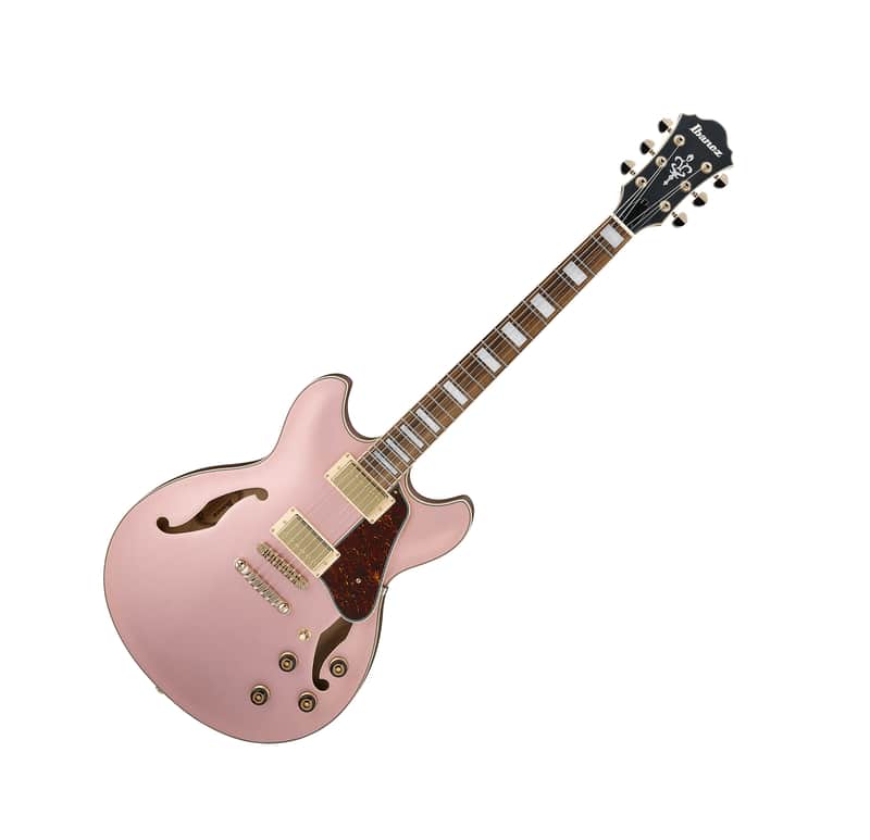 Ibanez Artcore AS73G Rose Gold Metallic Semi-Hollow Double Cutaway Linden Pink image 1