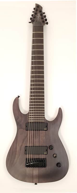 Agile 9 String Electric Guitar 30" Scale Septor Elite 930 EB EMG-X Charcoal image 1