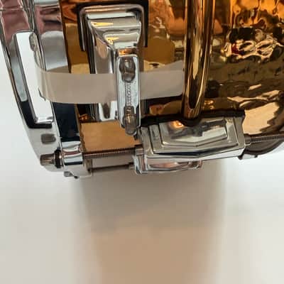 Ludwig LB552K Hammered Bronze 6.5x14" 10-Lug Snare Drum 1985 - 2020 - Clear-Lacquered Bronze image 5