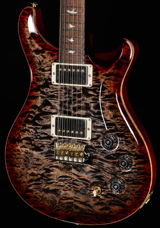 PRS Wood Library Willcutt Exclusive DGT Quilt Maple Charcoal Cherry Burst 10 Top (910) image 1