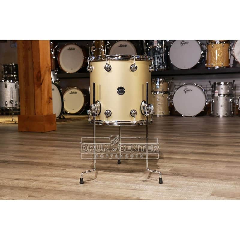 DW Performance Floor Tom 16x14 Hard Satin Gold Mist image 1