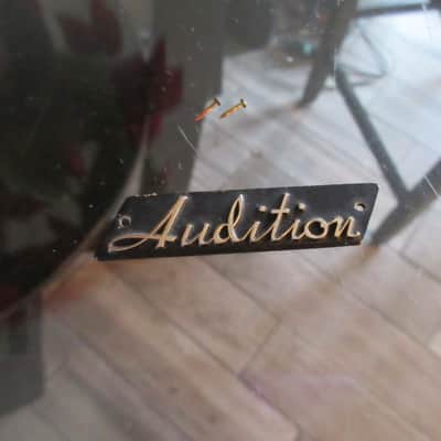 1960s Vintage Audition Guitar Headstock Logo w Mounting Pins Japan Teisco Made image 1