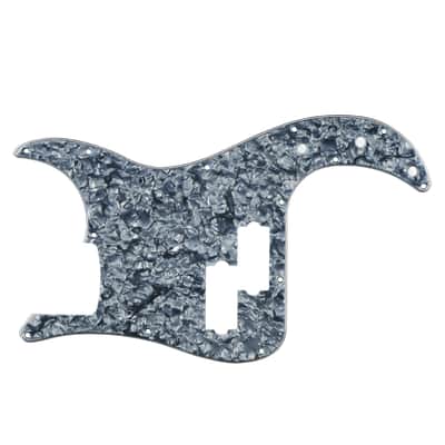 New 4-String PB P Bass Pickguard 13-Hole Scratch Plate for US FD PB, Grey Pearl image 4