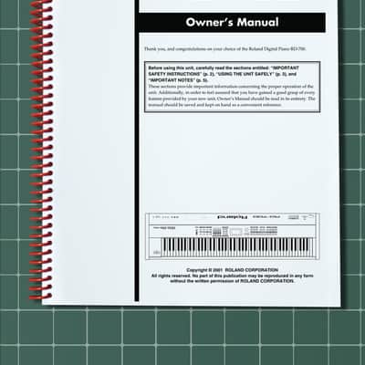 Roland RD-700 — Owners Manual User Guide Instructions — 170 Pages — USA Made