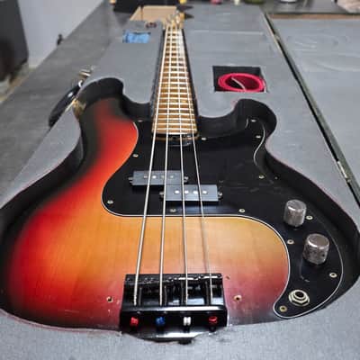 1973 Fender Precision Bass Sunburst Vintage American 70s P-Bass with custom Jazz Bass block inlay neck USA 4-String image 3