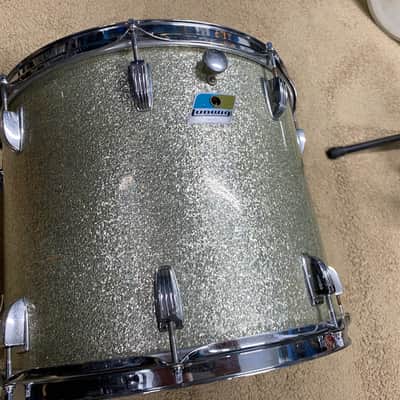 Ludwig Snare Drum Ludwig 15 in marching snare 1960-1970,s - Sparkle silver image 2