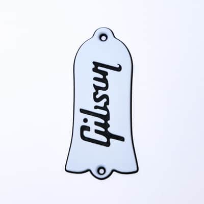 Custom Gibson Les Paul Truss Rod Cover - Gibson Logo (White & Black) image 3