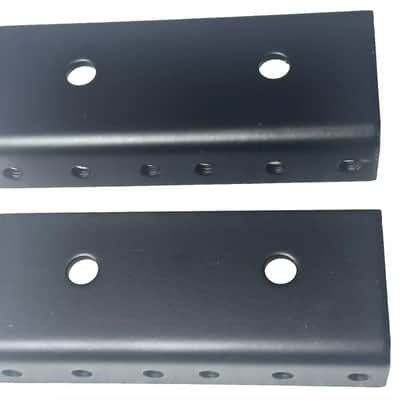 LASE 2 (One Pair) 2U / 2 SPACE Rack Rails 3.5" Lg Tapped 10/32" for Amplifier Rack image 1