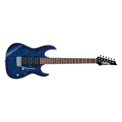 Ibanez GRX70QA RG GIO Series 6-String Electric Guitar - Transparent Blue Burst image 10