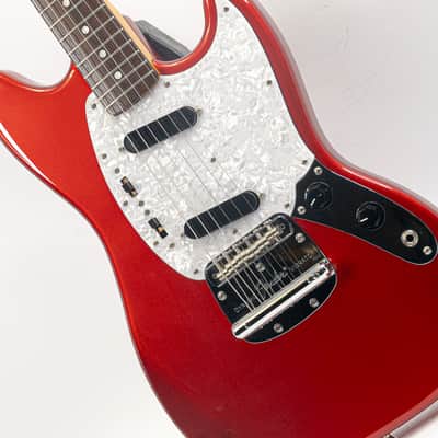 2011 Fender Mustang MG69 – Candy Apple Red w/ Matching Headstock & Gig Bag image 5