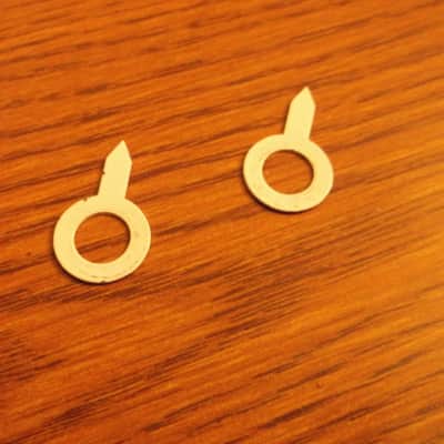 Vintage Guitar Control Knob Pointers Metal Volume Tone White Teisco Kawai Japan #KP14 image 2