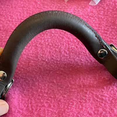 Leather BROWN buckle handle for Gibson case Guild Gretsch TKL Les Paul L5 es 275 SG Flying V / replaces figure 8 handle image 8