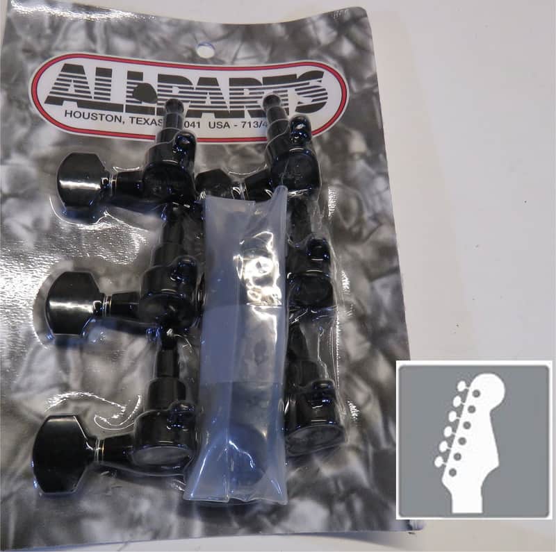 Gotoh 6-in-Line tuners black image 1