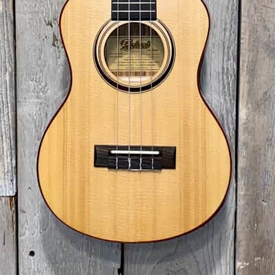 Leolani Tenor T1824 Slotted Headsock,  Solid Spruce Top, Exotic Black & White  Ebony Back & Sides image 3