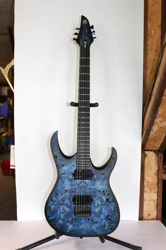 Mayones Duvell Elite 6 Ice Dragon Raw 26.5 Baritone With Hybrid Case & COA image 1