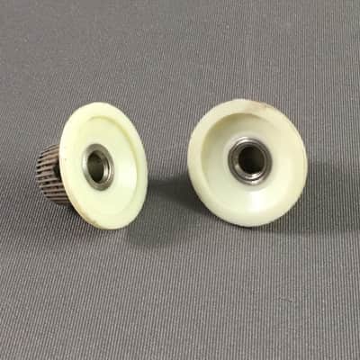 2 Vintage 60s Reissue Fender Relic Jazzmaster Knobs Slotted Set Screws Witch Hat image 3
