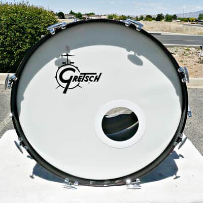 Gretsch USA Custom 22" x 16" Bass Drum - Vintage 60s (?) - Modernized and Re-Wrapped Black Finish - PV MUSIC Drum Shop Inspected / Tuned and Tested - Looks / Sounds Great - Very Good to Excellent Condition image 7