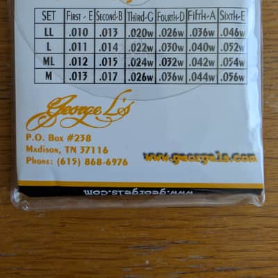 George L’s Acoustic Guitar LL Phosphorous Bronze Wound Strings image 2