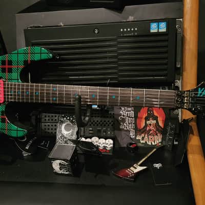 Yamaha Blues Saraceno signature SUPER RARE mid-90s Japan Green Red Plaid Limited Electric Guitar Poison image 1