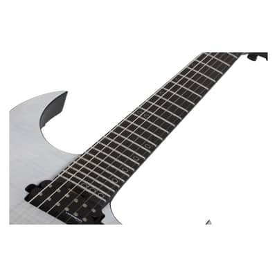 Schecter KM-6 MK-III Keith Merrow Legacy 6-String Right-Handed Electric Guitar with Ebony Fretboard and Ultra-Thin ‘C’ Neck (Transparent White Satin) image 4