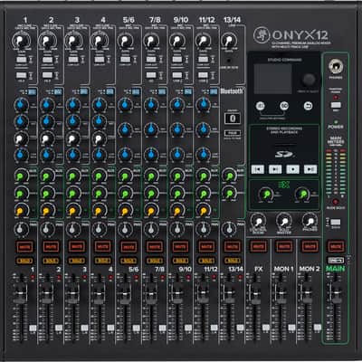 Mackie ONYX12 12-Ch. Mixer w/Multi-Track USB/EQ+Bluetooth+Se Electronics Mic image 5