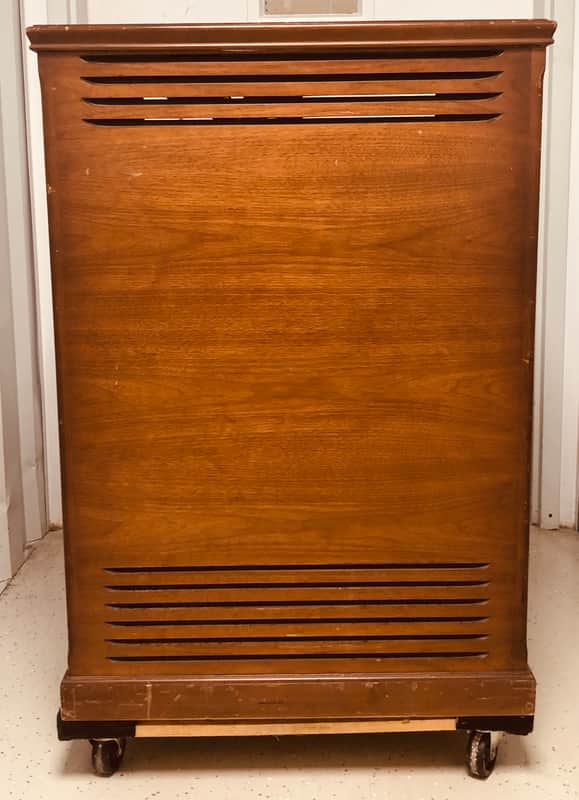 VINTAGE 1975 Leslie Speaker Cabinet 710 w/ Trek II Crossover for Hammond Organ image 1