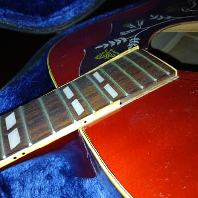 Vintage 1970s Granada W-65 Hummingbird Copy Acoustic Guitar PROJECT Japan Fender Hard Case image 11