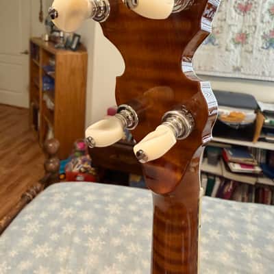 Deering Calico 5-String Resonator Banjo 2023 Honey Amber Curly Maple - Mint w/ OHSC image 6