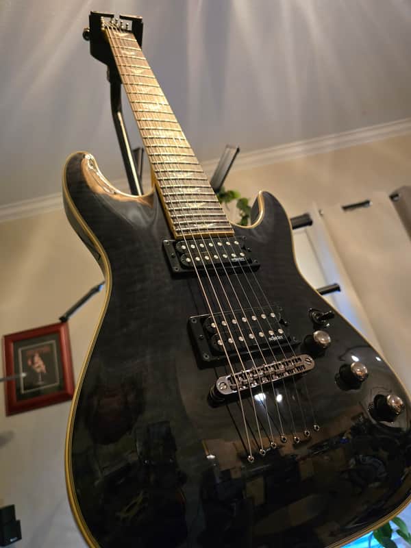 Schecter Omen Extreme-7 2010 - Present - See-Thru Black image 1