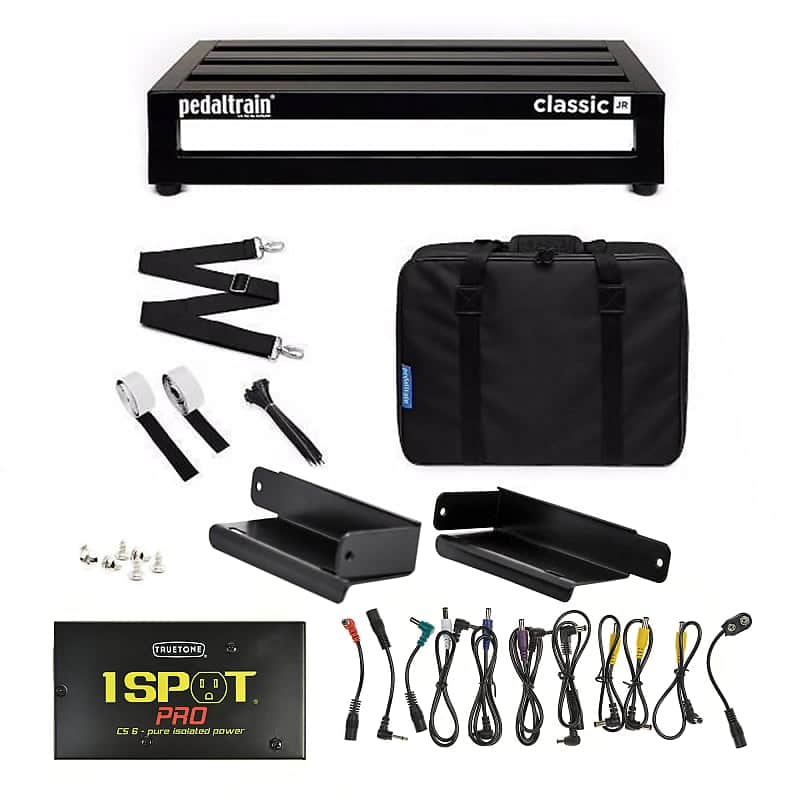 Pedaltrain Classic JR Pedalboard 4 Rails 18x12.5 w/Soft Case w/Truetone CS-6 Power Supply Bundle image 1
