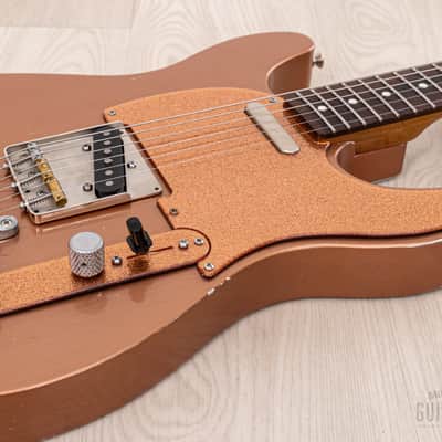 Snakehead T-Style Double Cutaway, MJT Body & Fender-Licensed Musicraft Neck, Copper Lacquer w/ Bigsby, Porter Pickups, Case image 6